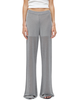 Blugirl pantaloni gamba larga crochet in viscosa grigio