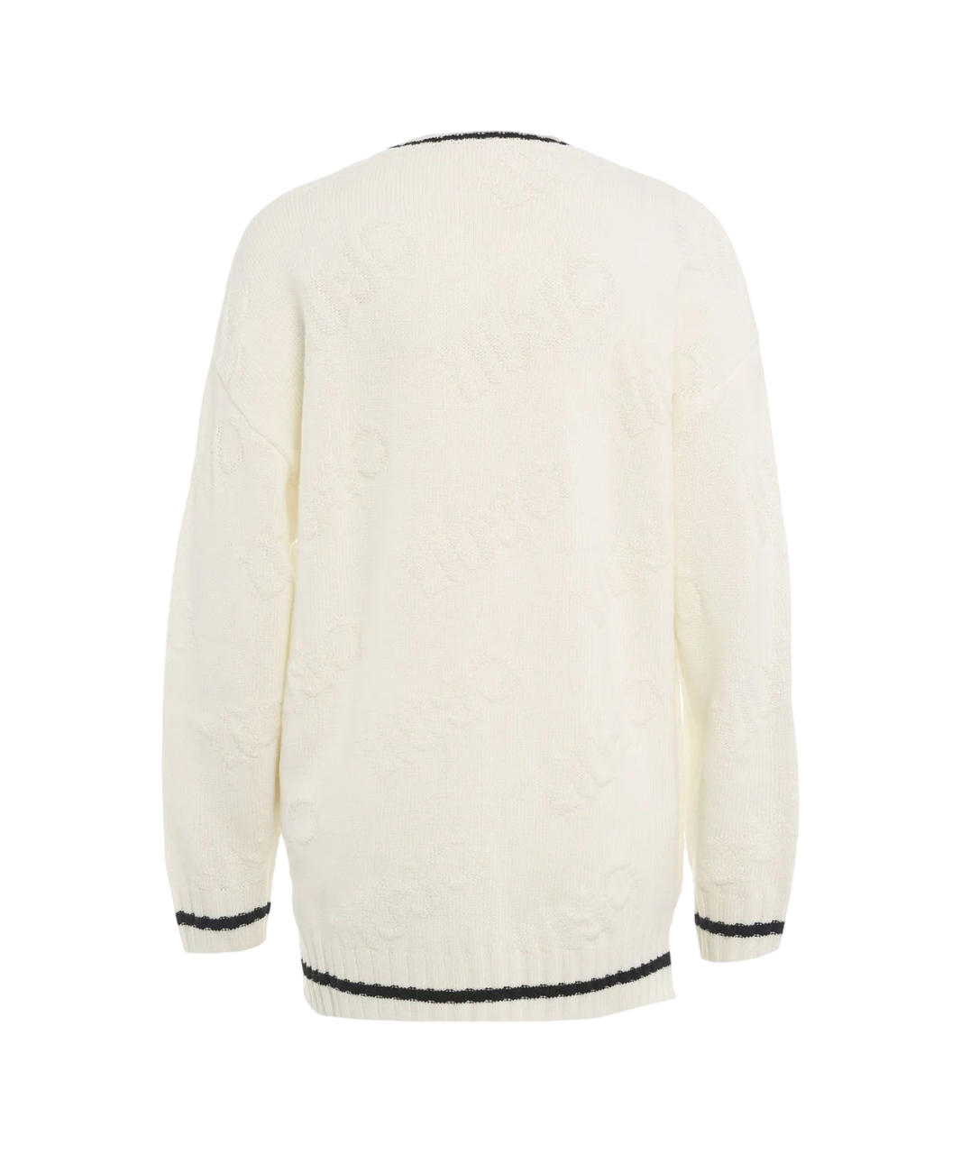 Liu Jo maglia over in misto lana con logo strass panna TF4173MS55L C3447 LIU JO 
