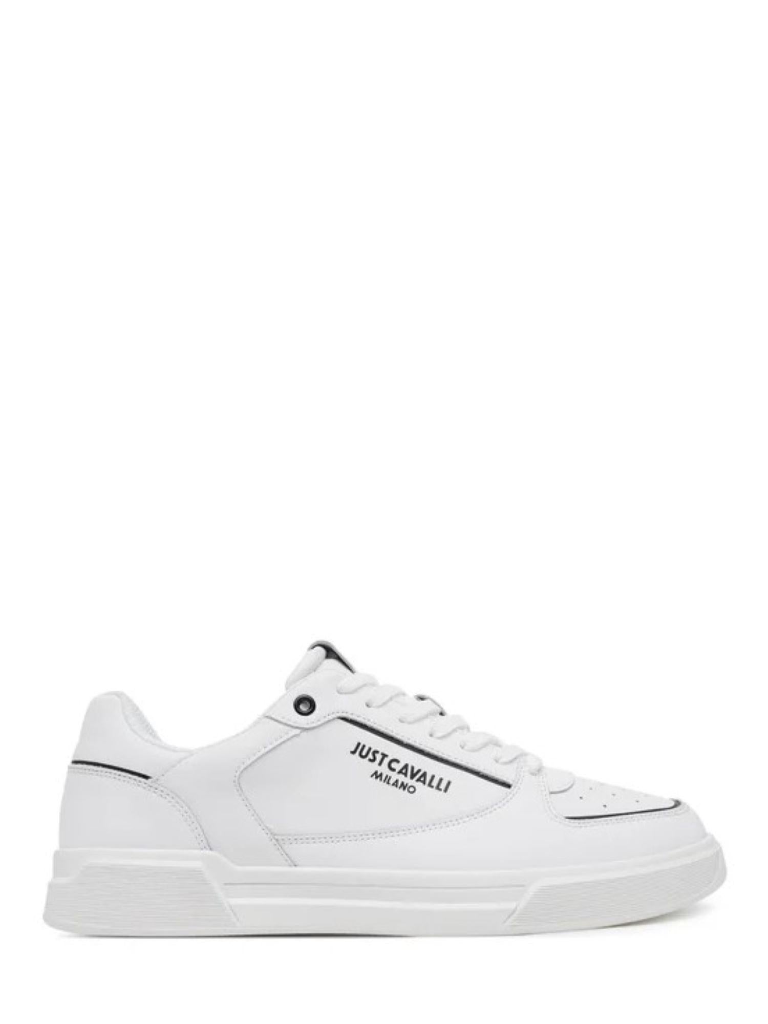 Just Cavalli sneakers Minimal in pelle con logo bianco 78QA3SB2-ZPA91 003 JUST CAVALLI 