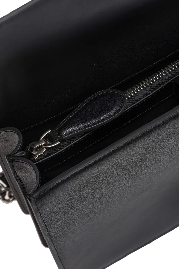 Pinko borsa Love Bag One Classic in pelle color nero argento 100053-A0F1 Z99O PINKO 