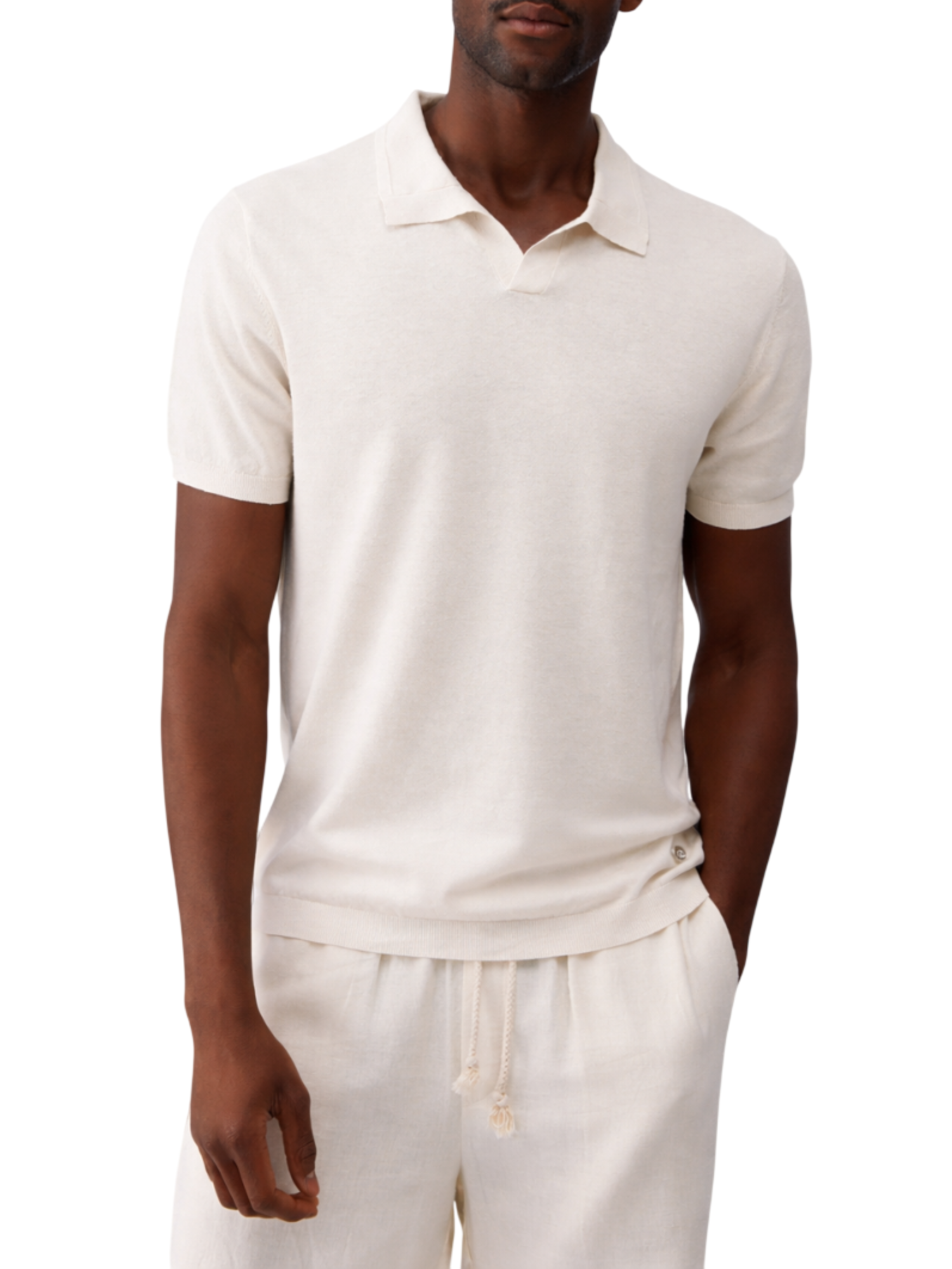 Liu Jo polo in maglia misto lino uomo panna QA6137MA08S 20601 LIU JO 