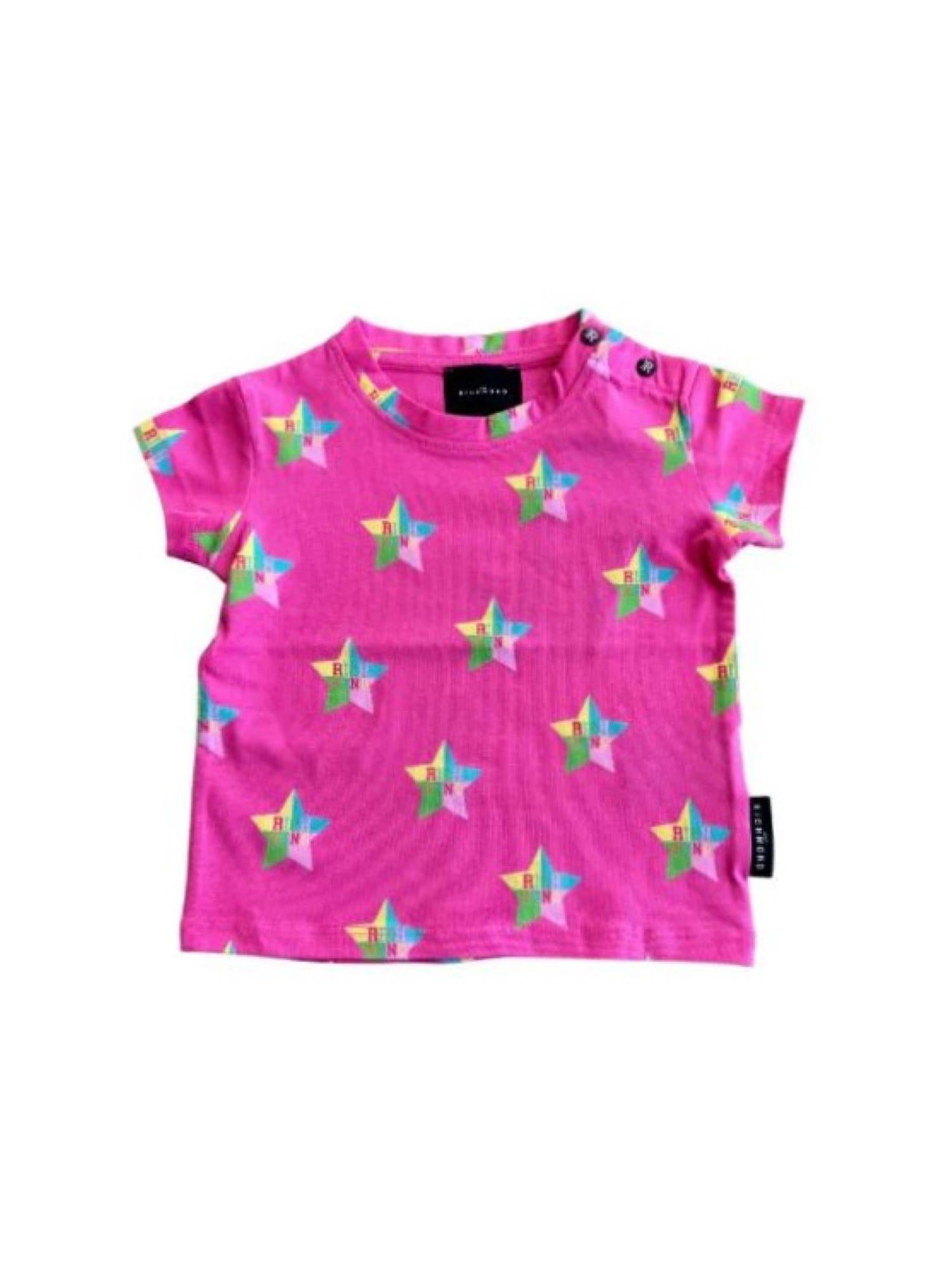 John Richmond T-shirt maniche corte con stampe logo fucsia RIP25029TS S.BARBIE John RICHMOND 