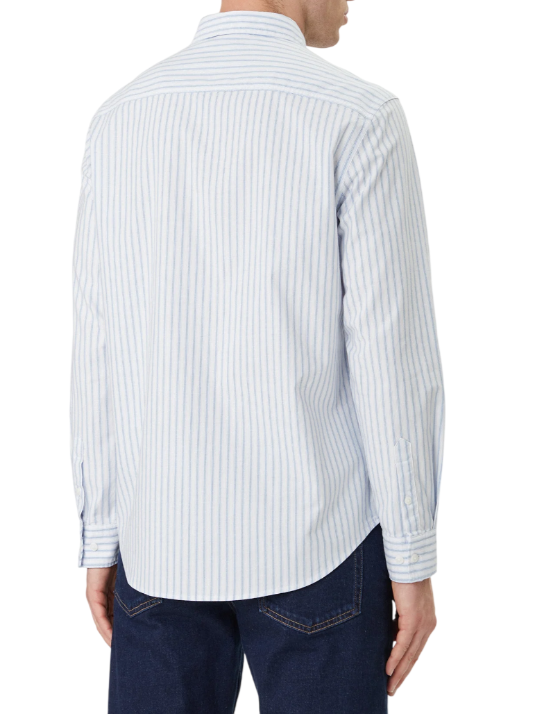 Calvin Klein Jeans camicia uomo in fantasia gessata bianco celeste LV04RF100G C32 Calvin Klein Jeans 