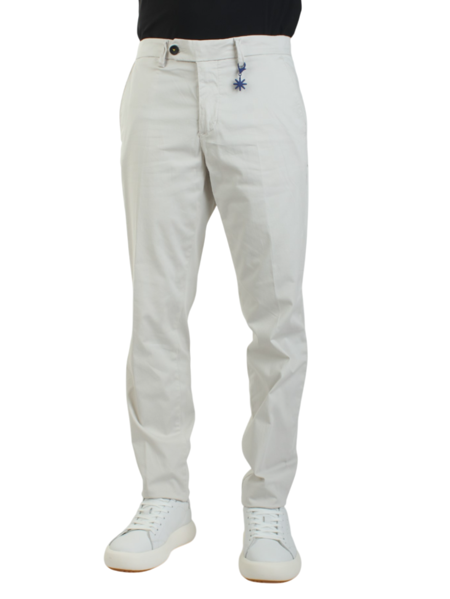 Manuel Ritz pantaloni chino slim fit ecrù 3832P1418TC-253291 02 MANUEL RITZ 