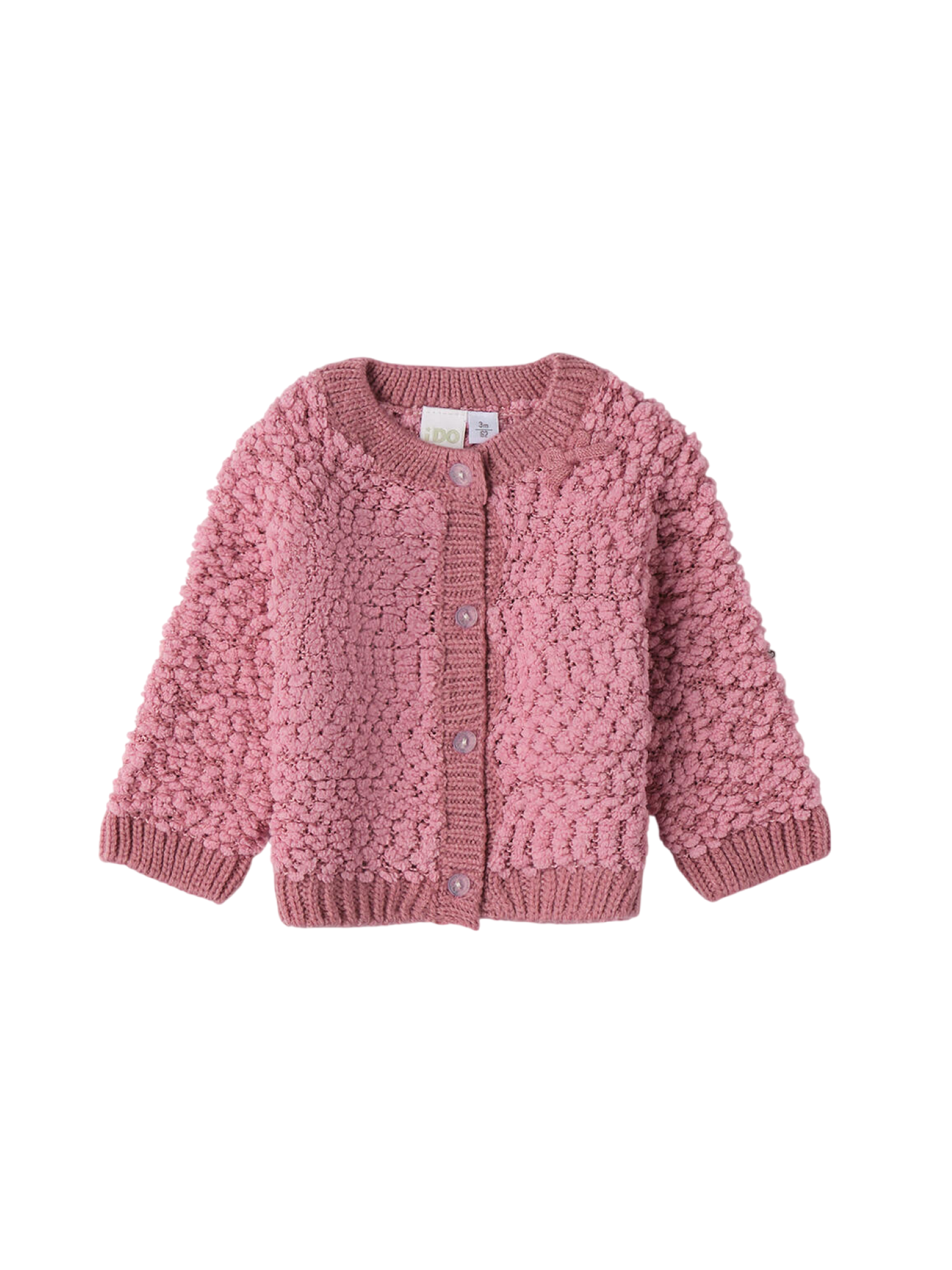 iDo cardigan neonata in maglia sherpa rosa 4F129 2748 iDO 