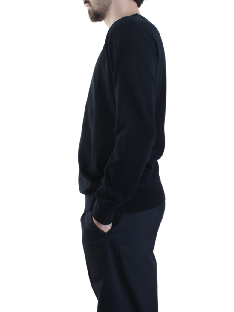 Opificio 4.0 maglia girocollo basic in cotone nero 651011 NERO Opificio 4.0 