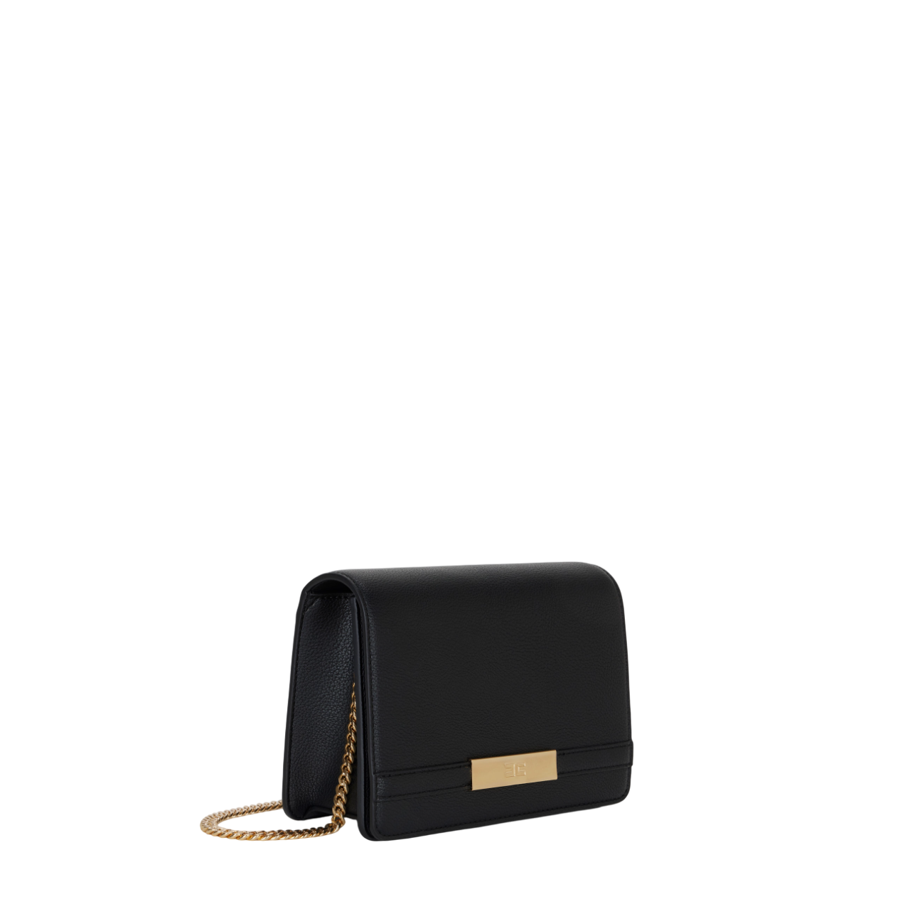 Elisabetta Franchi borsa a tracolla in ecopelle martellata nero BS39A56E2 110 ELISABETTA FRANCHI 