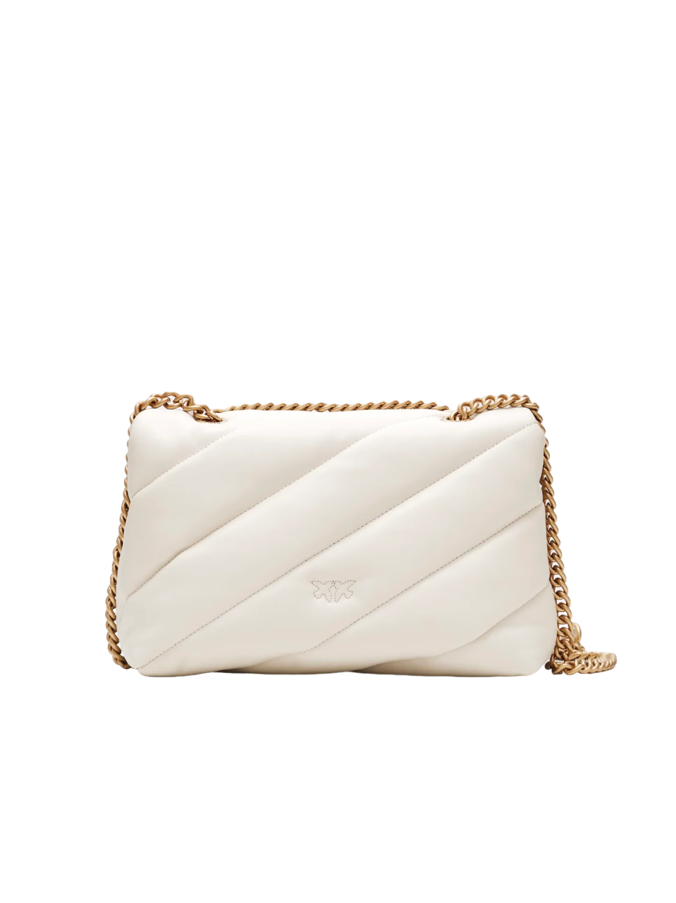 Pinko borsa Love Bag Classic Puff in pelle bianco oro 100038-A0F2 Z14Q PINKO 