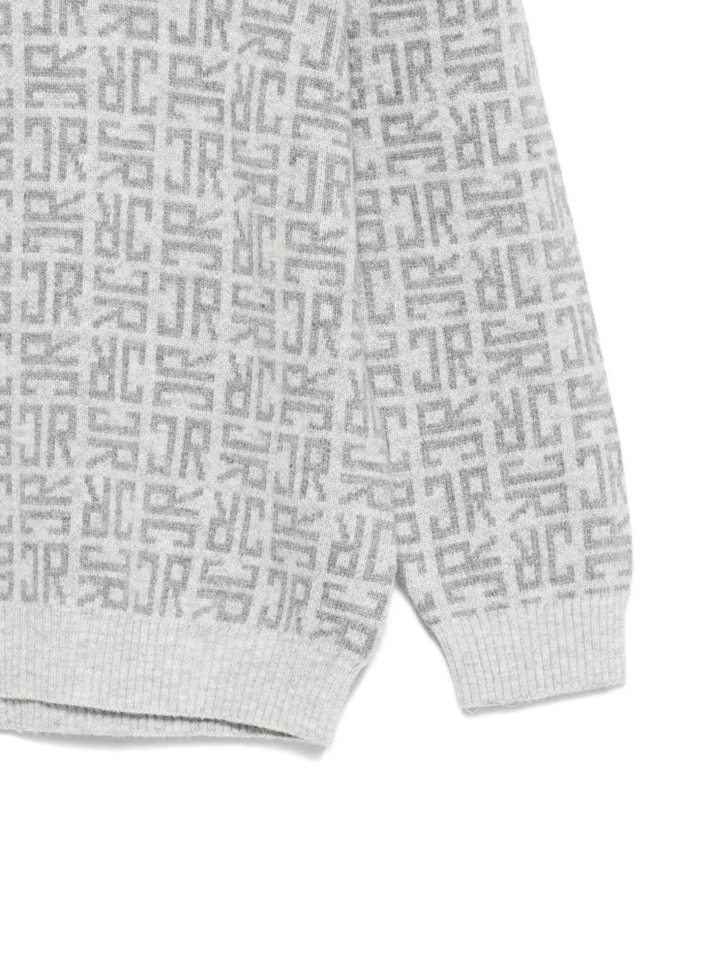John Richmond maglia bambino Kapin misto cashmere grigio RBA25112MA MONOGRAM GREY John RICHMOND 