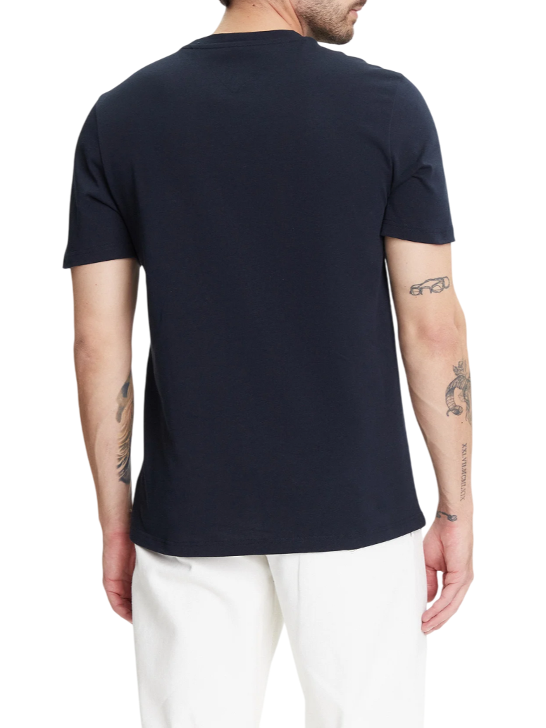 Tommy Hilfiger T-shirt manica corta con logo blu MW0MW39843 DW5 Tommy Hilfiger 