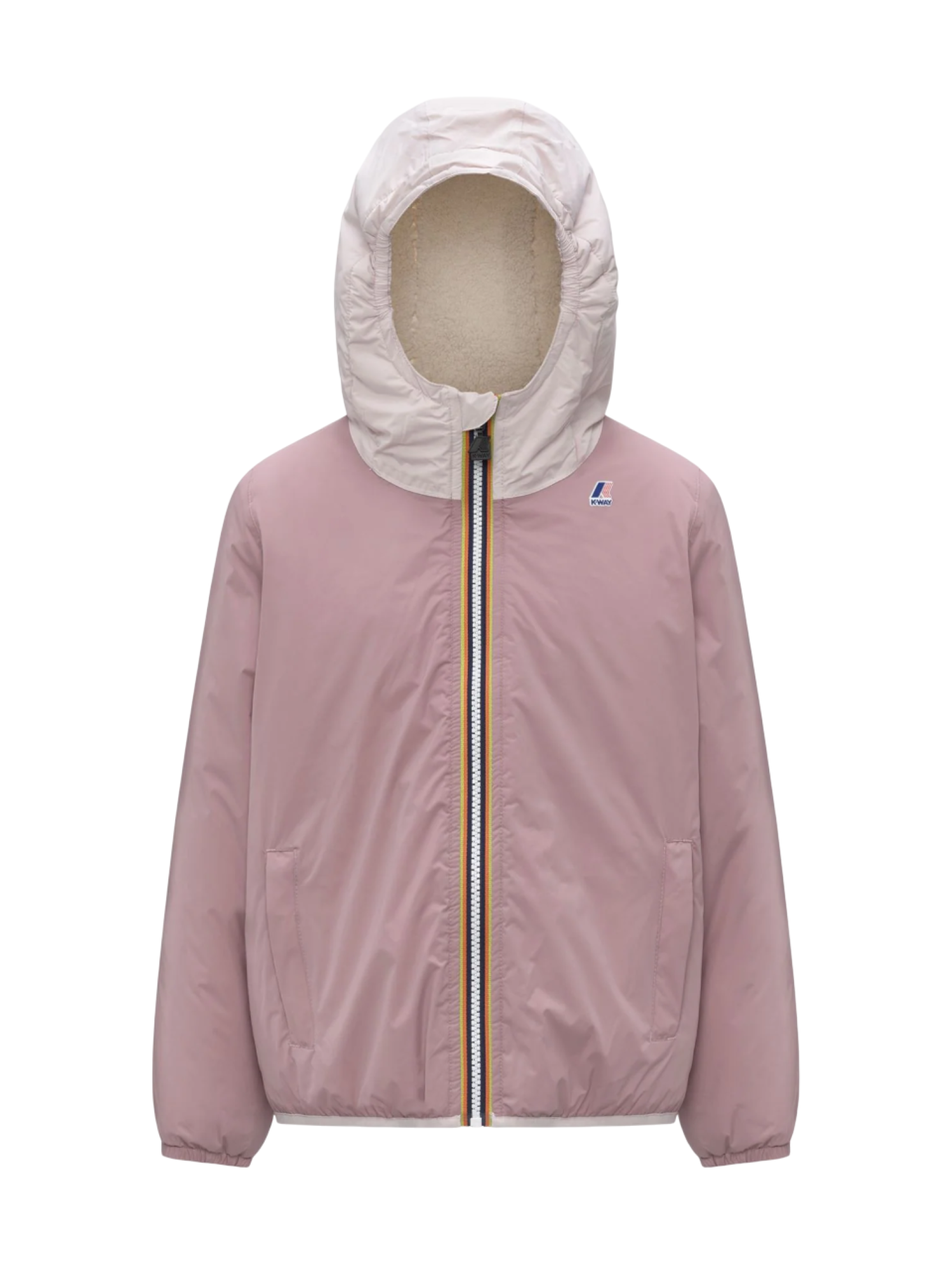 K-Way piumino bambina Le Vrai Claude con cappuccio rosa K7142TW C02 K-WAY 