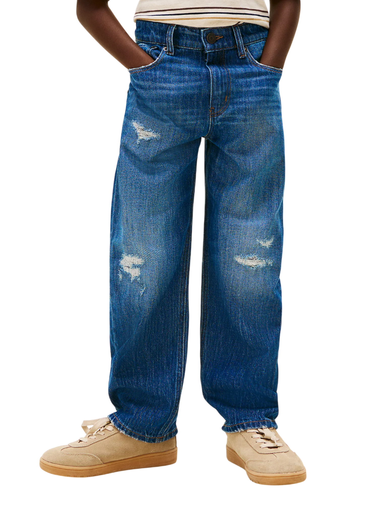 Tommy Hilfiger jeans bambino baggy fit lavaggio blu KB0KB10036 1BK Tommy Hilfiger 