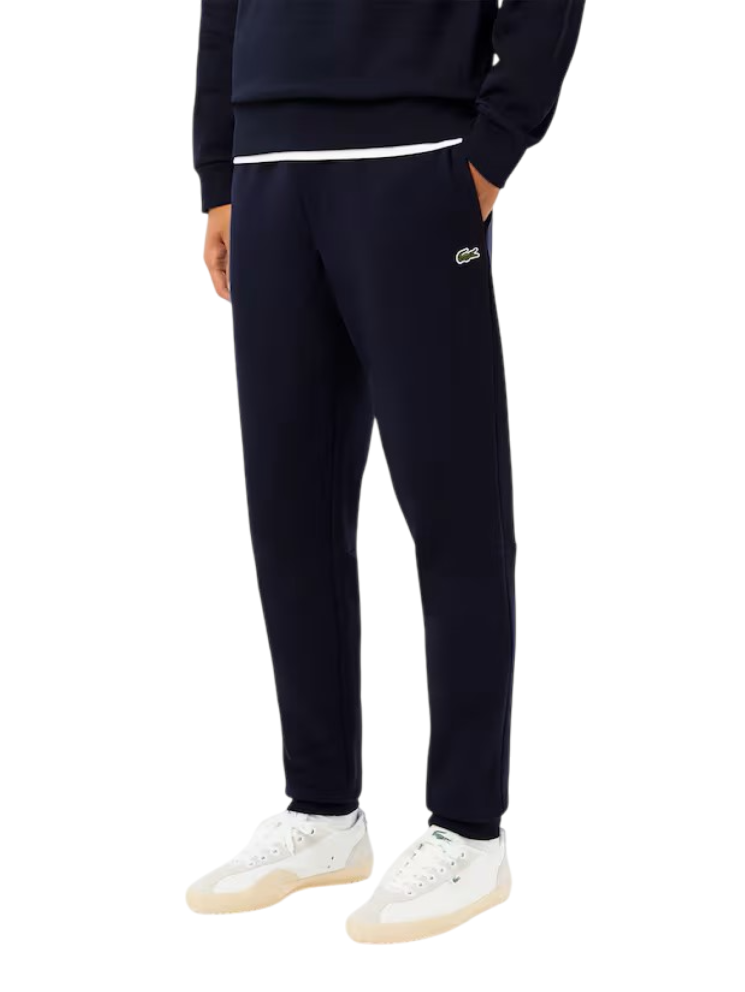 Lacoste pantaloni in felpa con logo blu XH9624 166 LACOSTE 