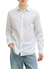 Jack&Jones camicia uomo manica lunga misto lino bianco