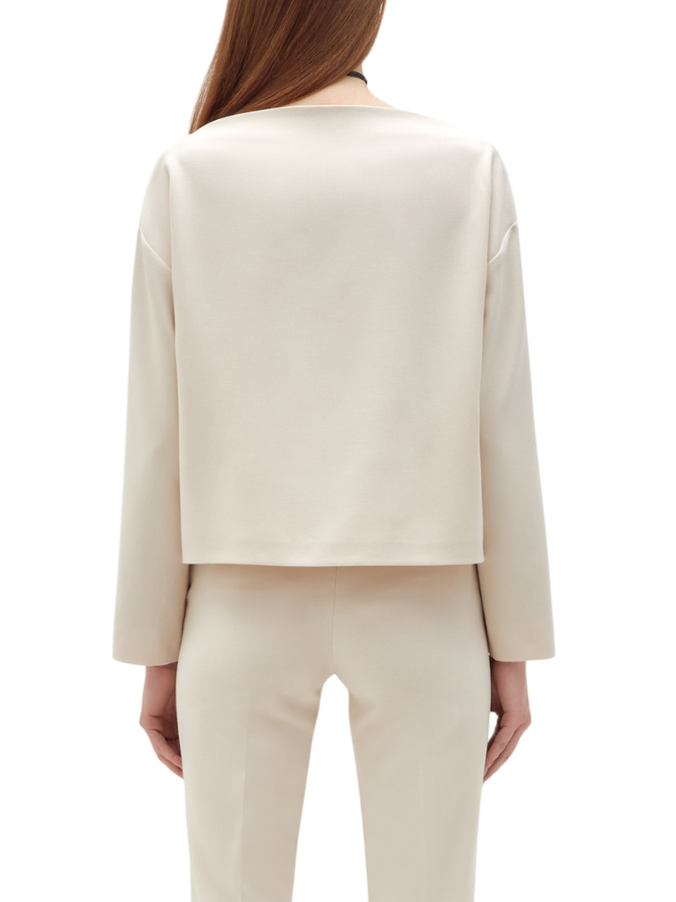 Blugirl blusa in cady con cerniere panna RF5027T3190 10110 BLUGIRL 