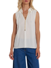 Relish blusa smanicata Jeanne con catenina bianco latte