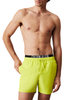 Calvin Klein boxer mare in nylon con fascia logata verde lime