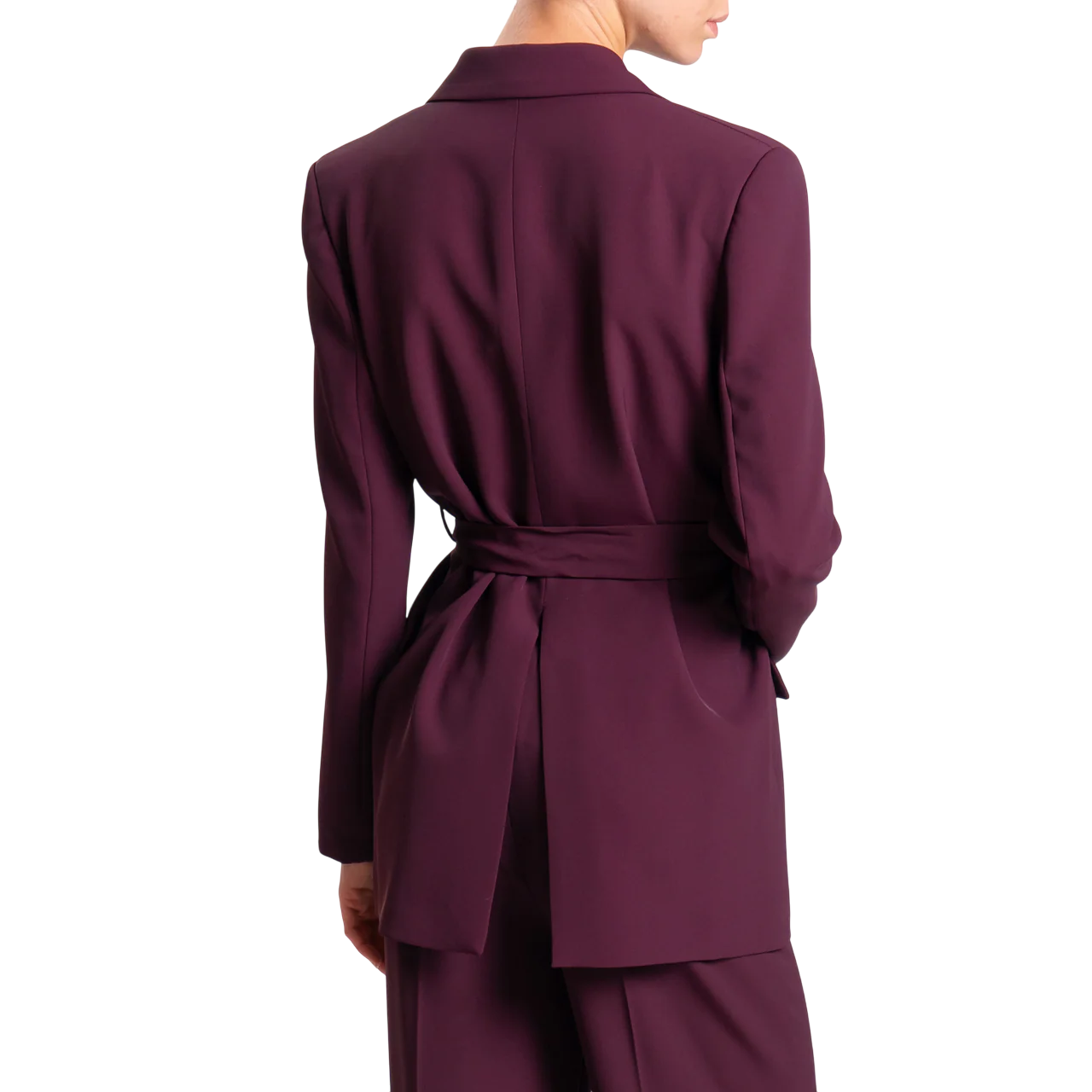 Vicolo giacca blazer con cintura color prugna TF0358 PRUGNA VICOLO 
