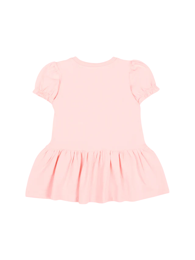 Moschino abito neonata con balza stampa orsetto rosa MAV0C7-LBA00 50209 MOSCHINO 