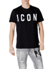 Icon T-shirt maniche corte con maxi logo nero bianco