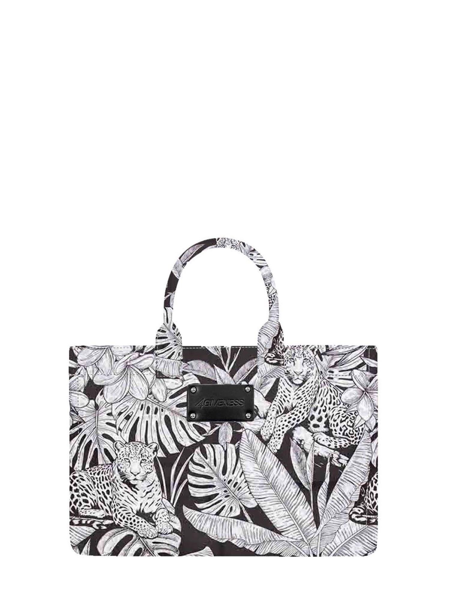 4giveness borsa mare Saint Tropez Big in fantasia nero bianco 125WACBO5521 200 4Giveness 