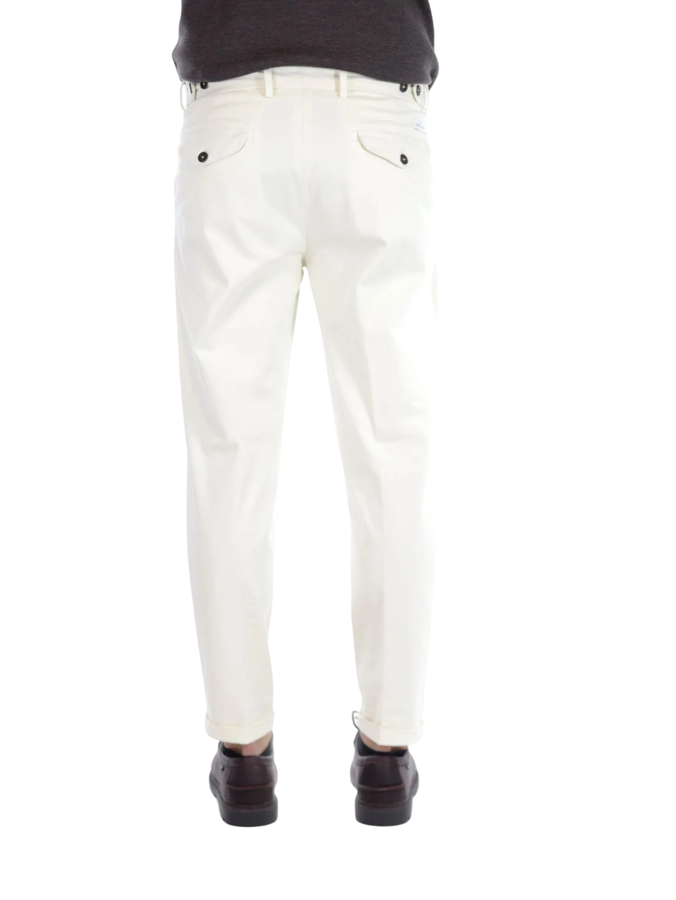 Manuel Ritz pantaloni millerighe con pinces panna 3732P1668TC-243825 03 MANUEL RITZ 