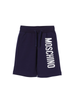 Moschino bermuda con maxi logo blu