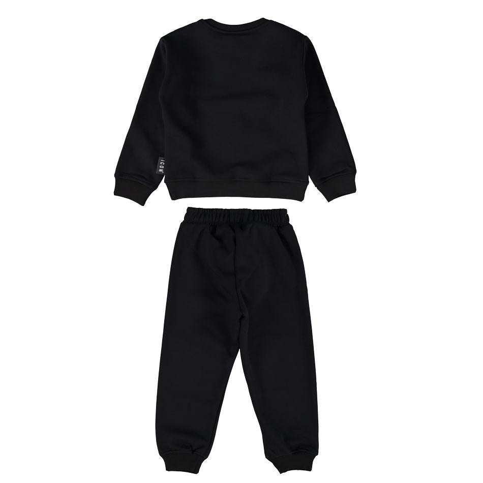 Icon completo felpa e pantalone bambino nero INBFS00872 9000 ICON 