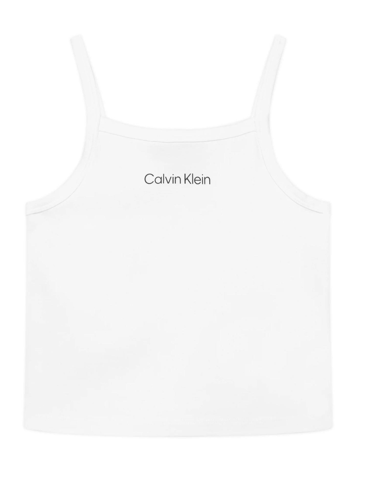 Calvin Klein Jeans canotta bambina con logo bianco LVCKSJB12G YAF Calvin Klein Jeans 