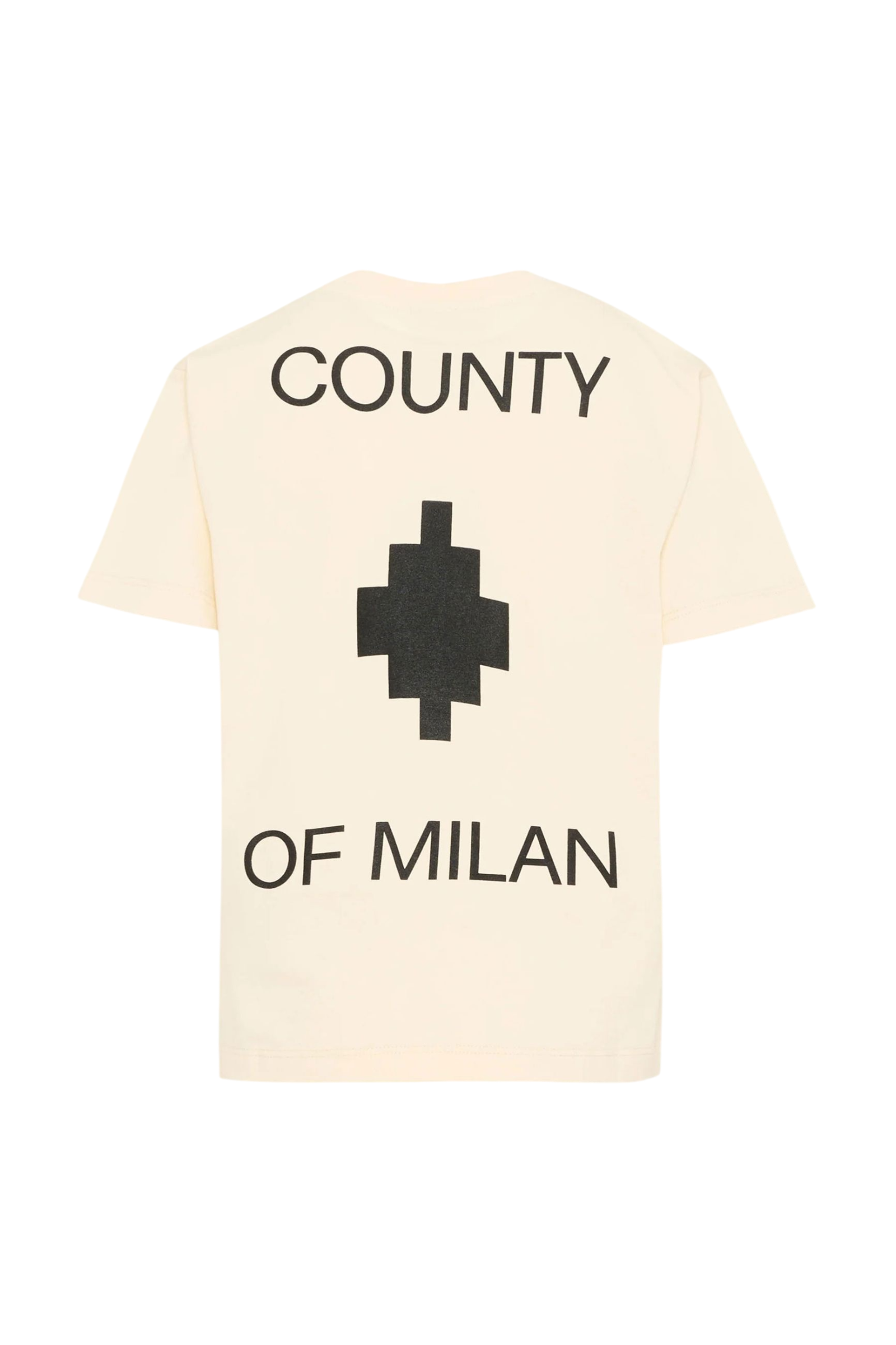 County of Milan T-shirt bambino manica corta stampa iconica panna S6CMJBTH008 412 COUNTY OF MILAN KIDS 