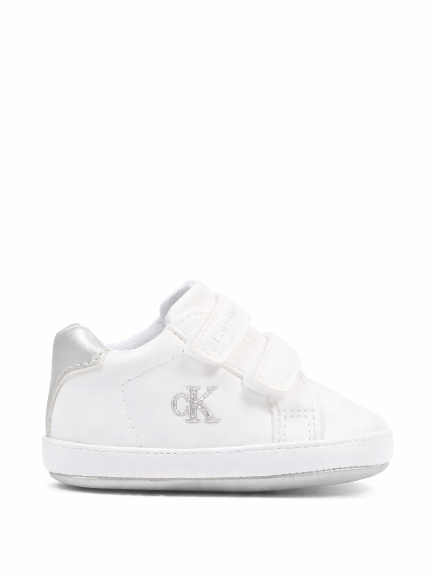 Calvin Klein scarpette neonata con logo glitter bianco V0A9-83201-1582 X025 Calvin Klein Footwear 