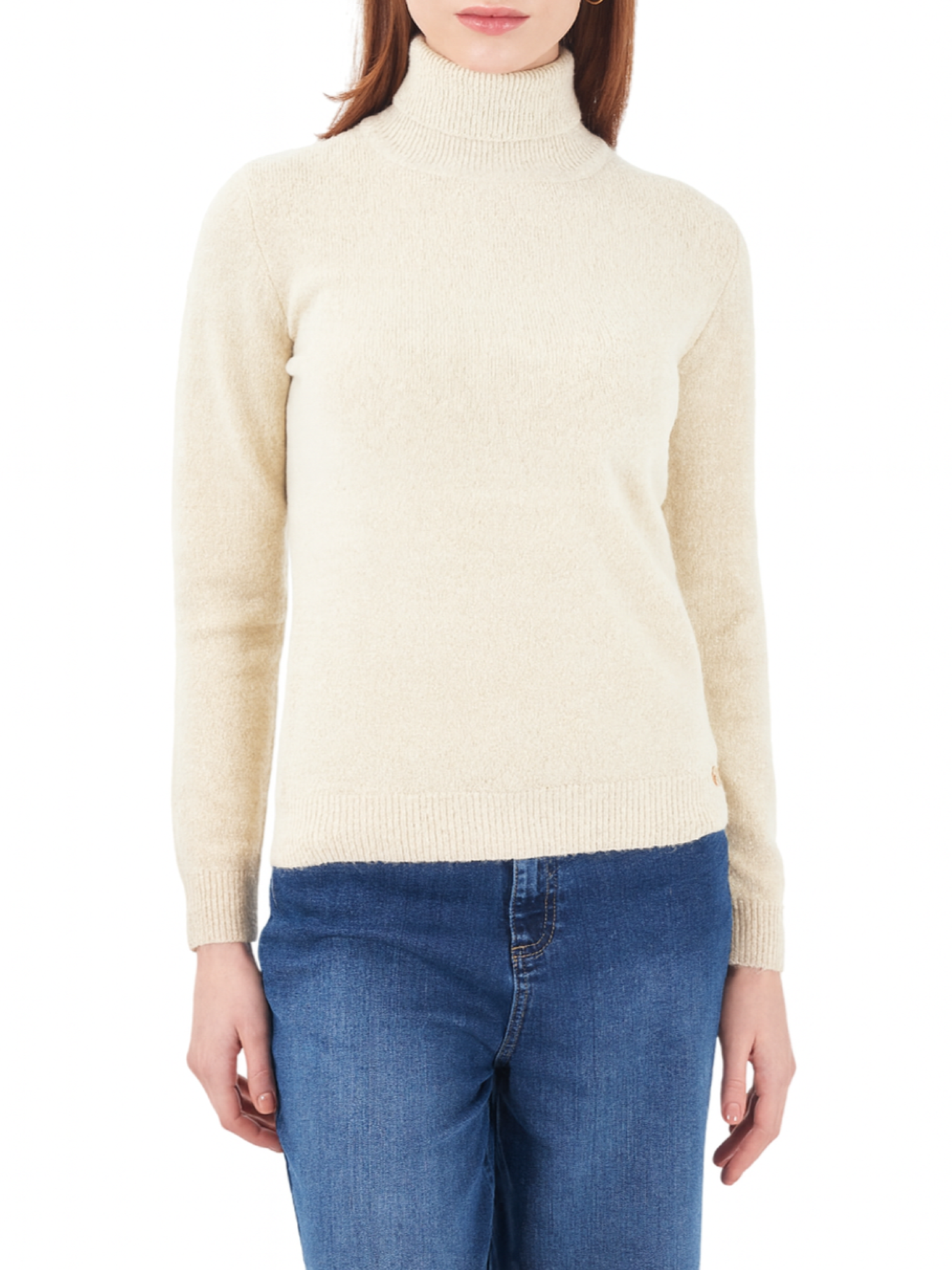Yes Zee maglia dolcevita lurex ecrù M048-BT00 0101 YES-ZEE 