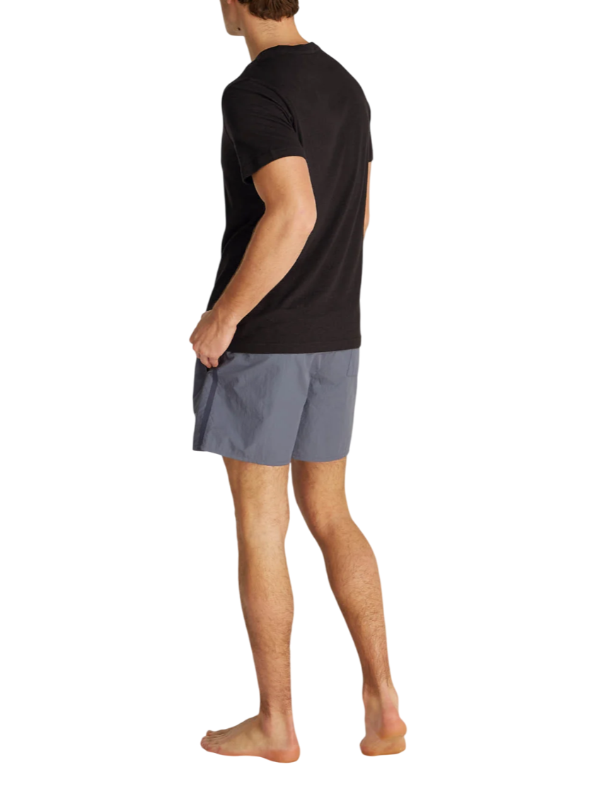 Calvin Klein T-shirt maniche corte in misto lino nero KM0KM01138 BEH Calvin Klein 