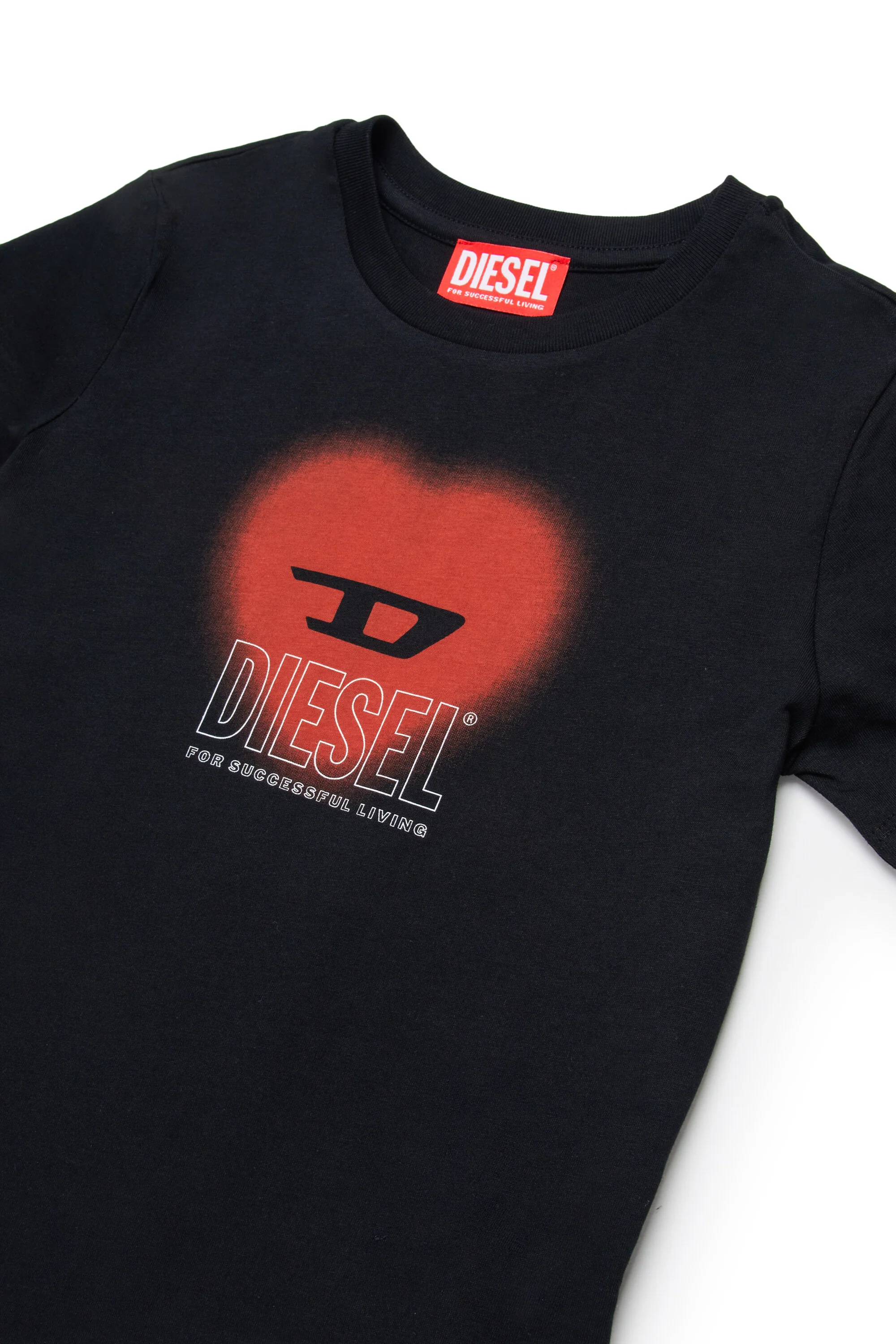 Diesel T-shirt maniche corte con stampa logo in cotone nero J02233-0CATM K900 DIESEL 
