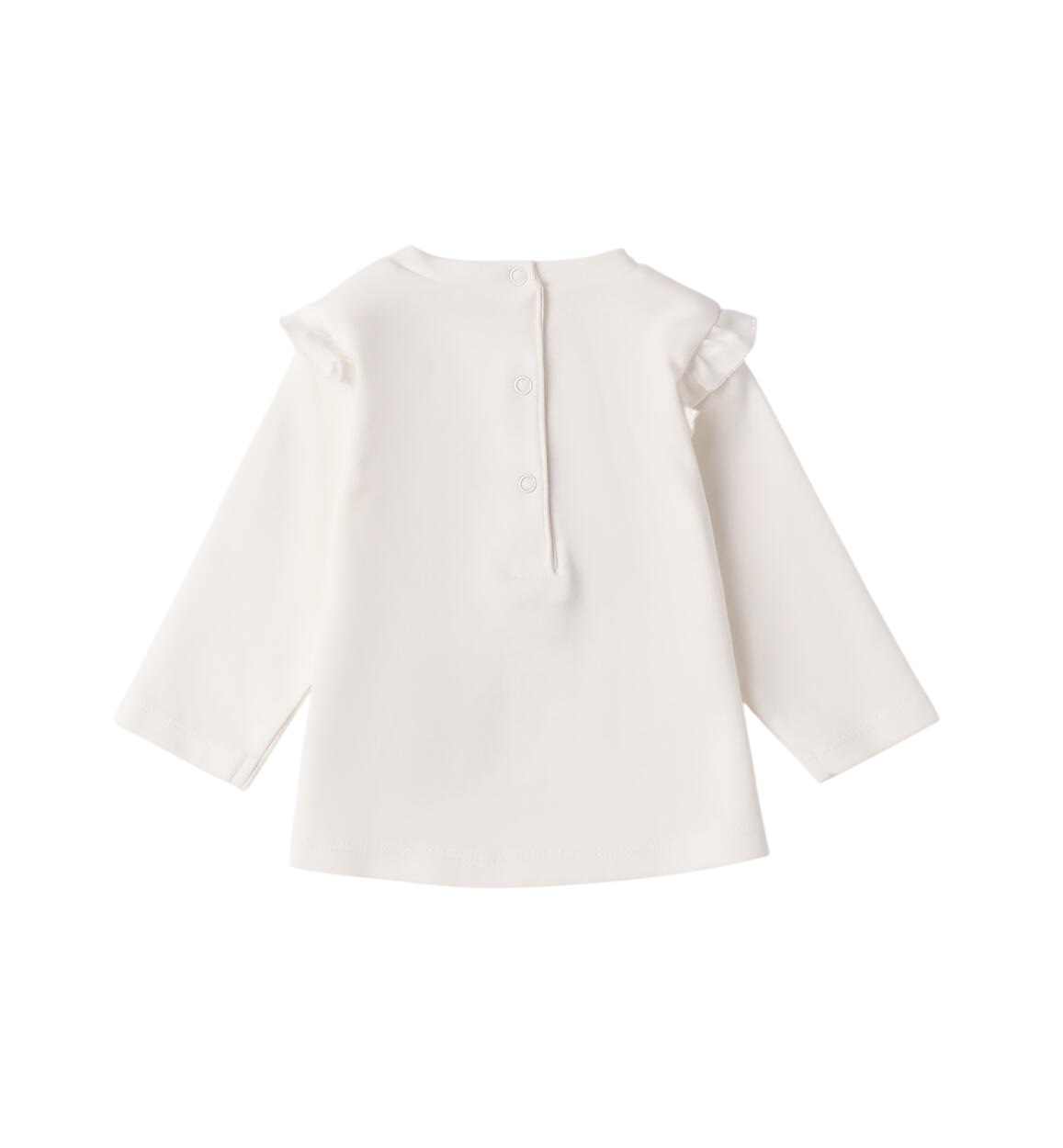 iDo T-shirt neonata con rouches bianco 4F083 0112 iDO 