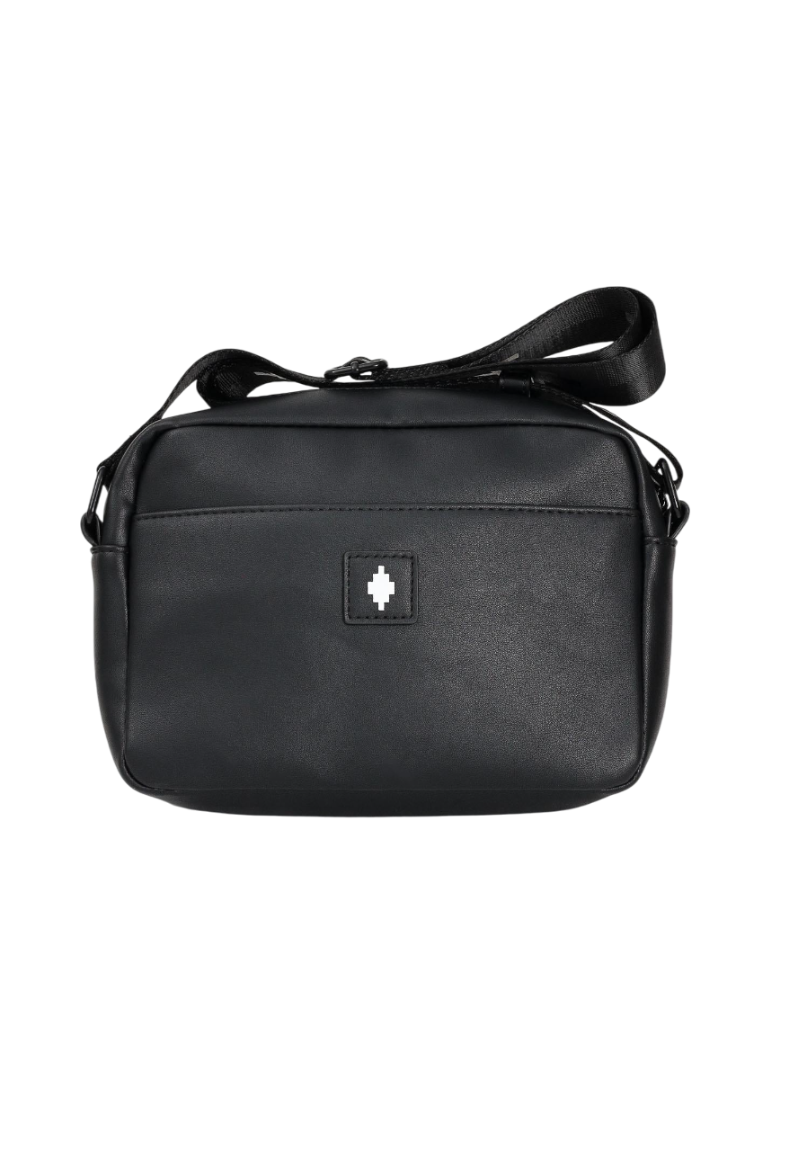 County of Milan borsa a tracolla donna in ecopelle nero COMAF250145 NERO-YELLOW WINGS COUNTY OF MILAN 