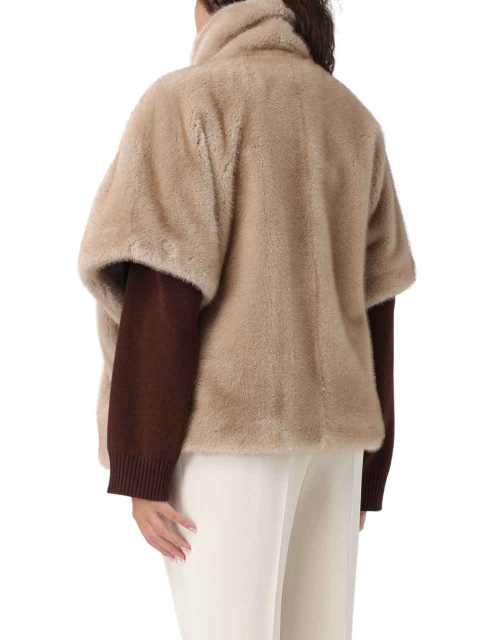 Pinko cappa in ecopelliccia Comodino beige 103837-A2PI C60 PINKO 