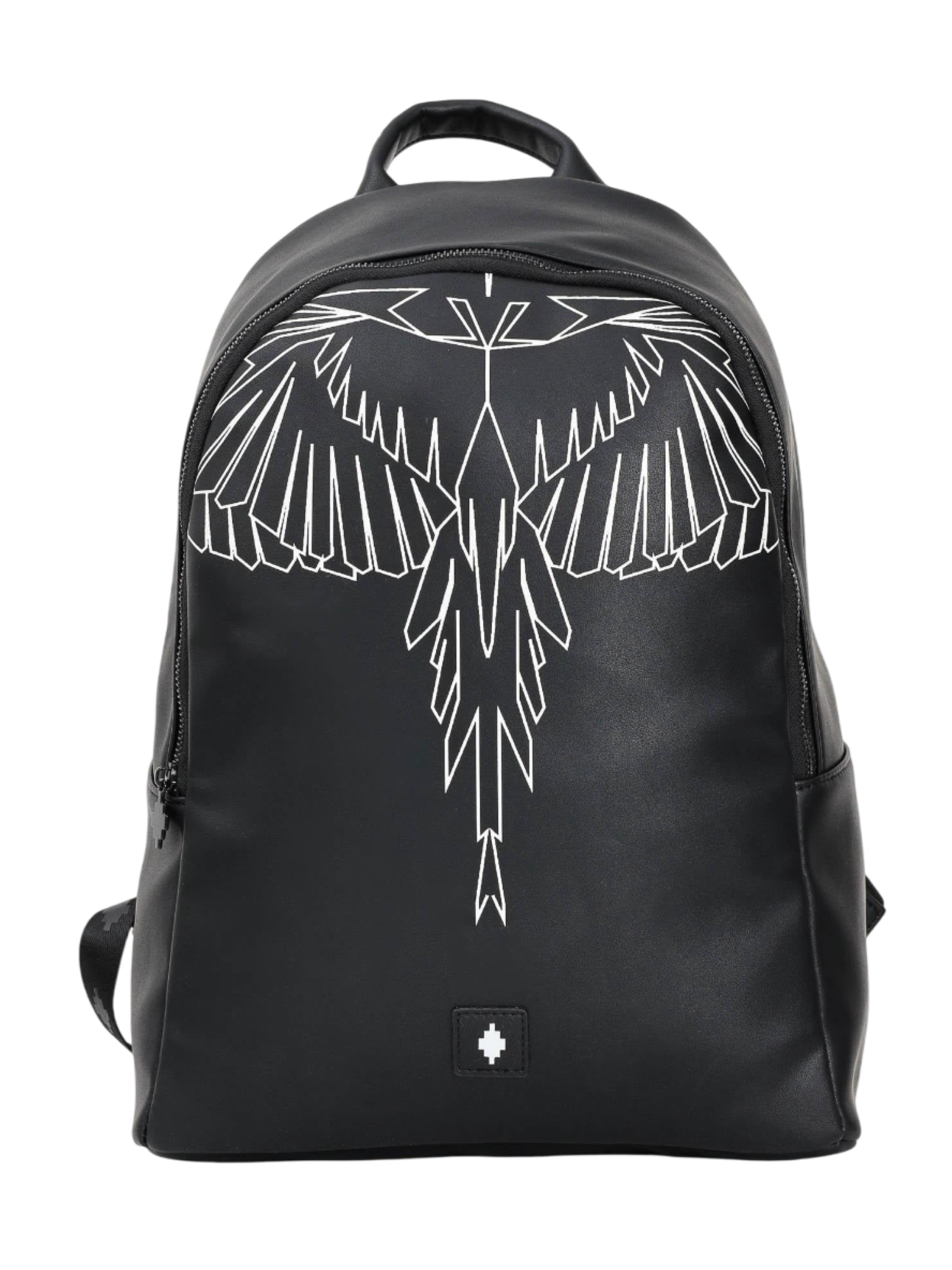 County of Milan zaino in ecopelle con stampa iconica nero COMAF250114 NERO-WHITE WINGS COUNTY OF MILAN 