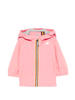 K-Way giubbino antivento neonata con cappuccio rosa