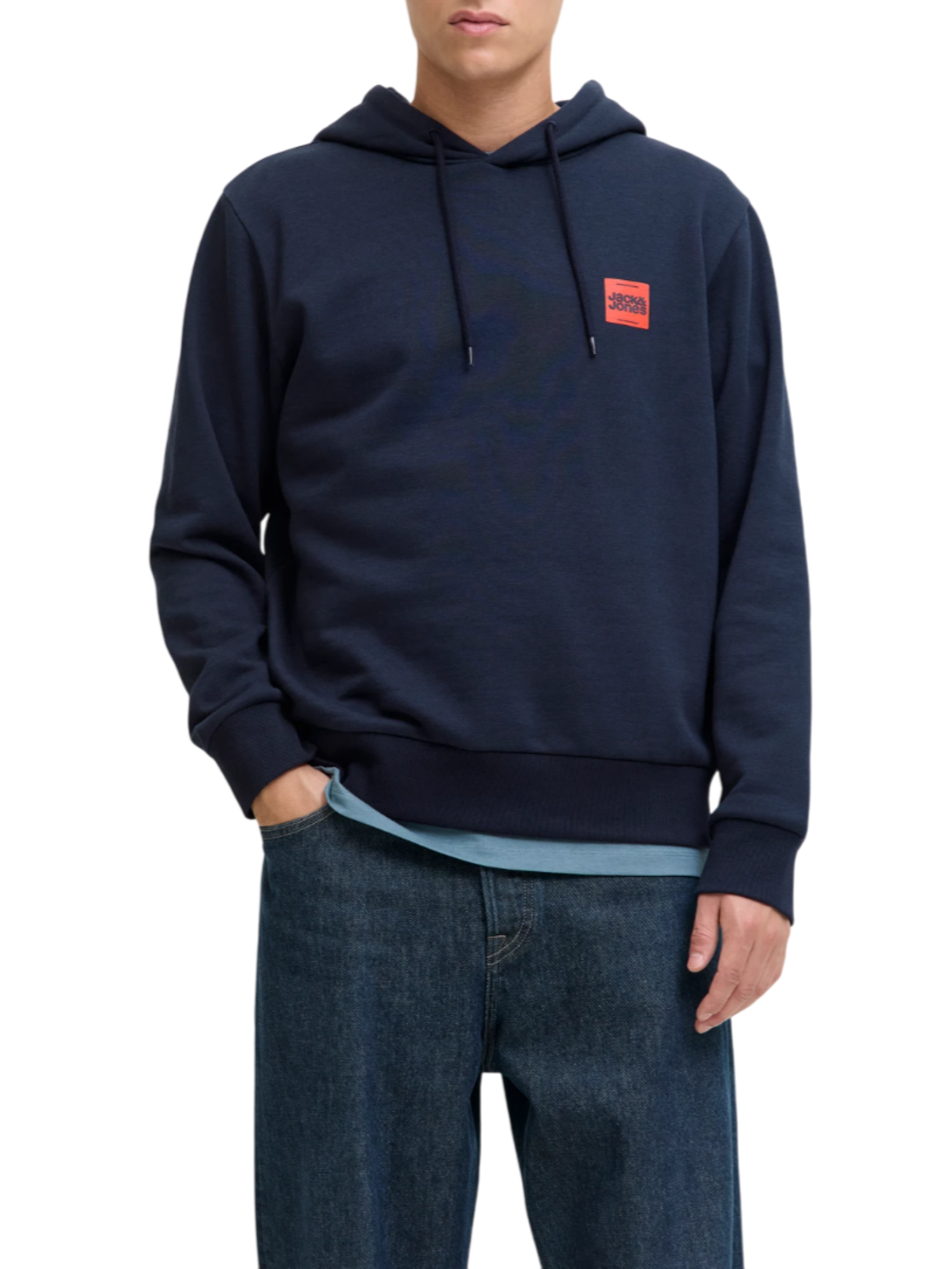 Jack&Jones felpa uomo con cappuccio blu 12279261 SKY CAPTAIN JACK&JONES 