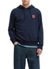 Jack&Jones felpa uomo con cappuccio blu