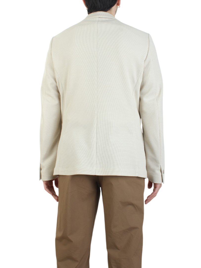 Alta Tensione giacca blazer con trama intecciata beige chiaro 1499S-LUCKY SABBIA ALTA TENSIONE 