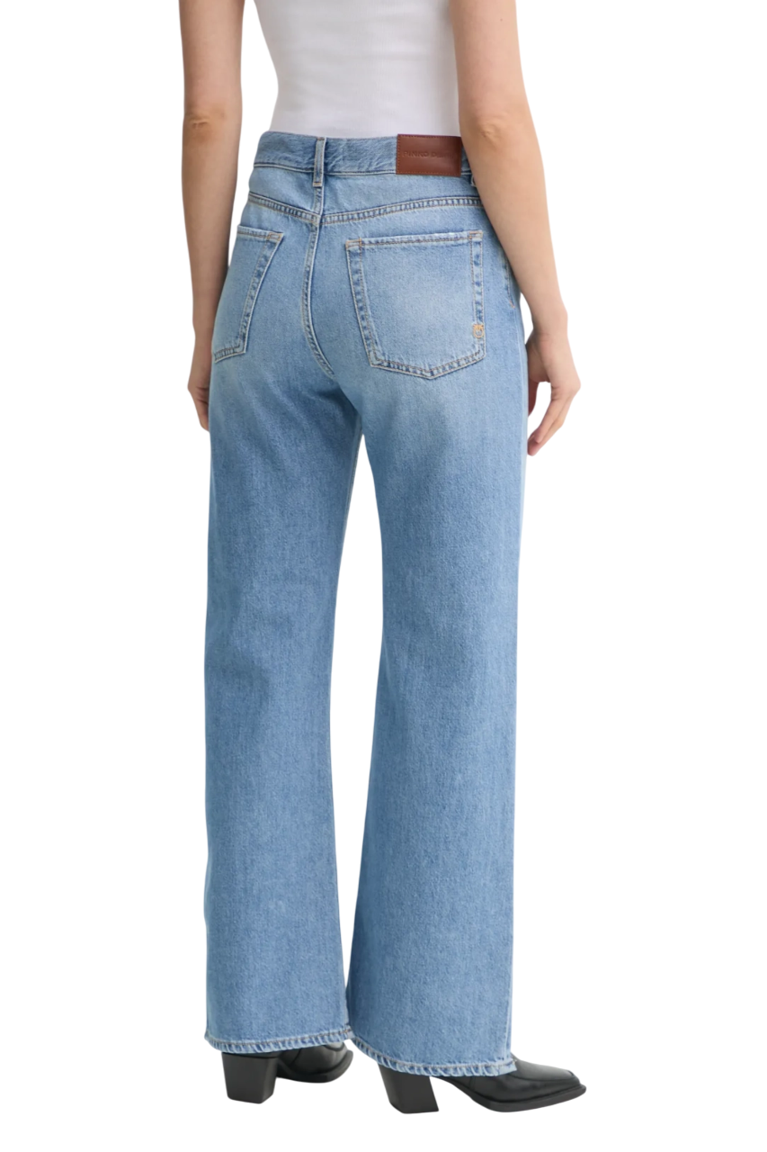 Pinko jeans Wanda a gamba larga lavaggio blu 101733-A2DZ PJV PINKO 