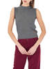 Yes Zee maglia smanicata lurex donna argento