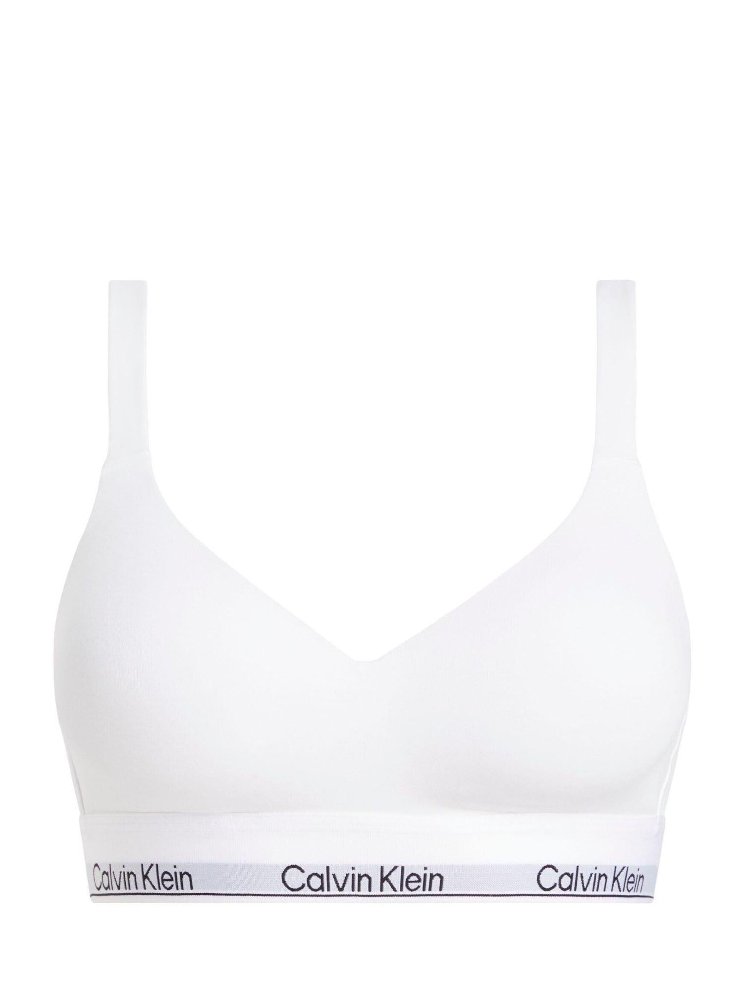 Calvin Klein reggiseno imbottito con fascia logata bianco 000QF7900E 100 Calvin Klein Underwear 