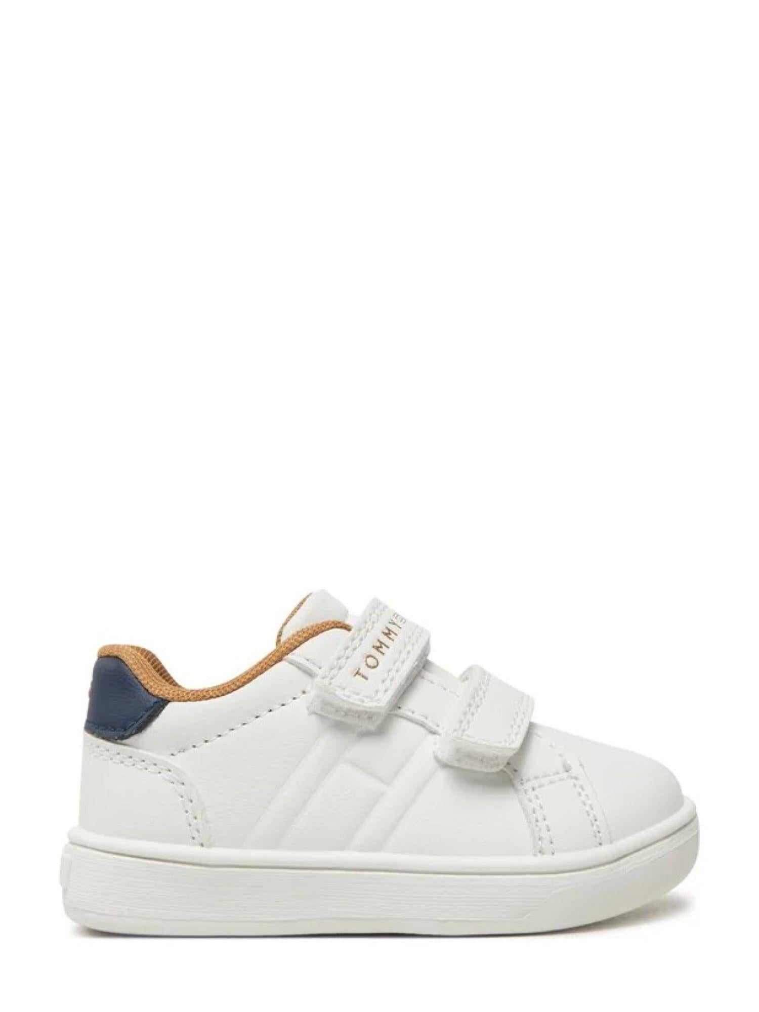 Tommy Hilfiger sneakers in ecopelle con velcro bianco T1X9-33835-1355 X336 Tommy Hilfiger 