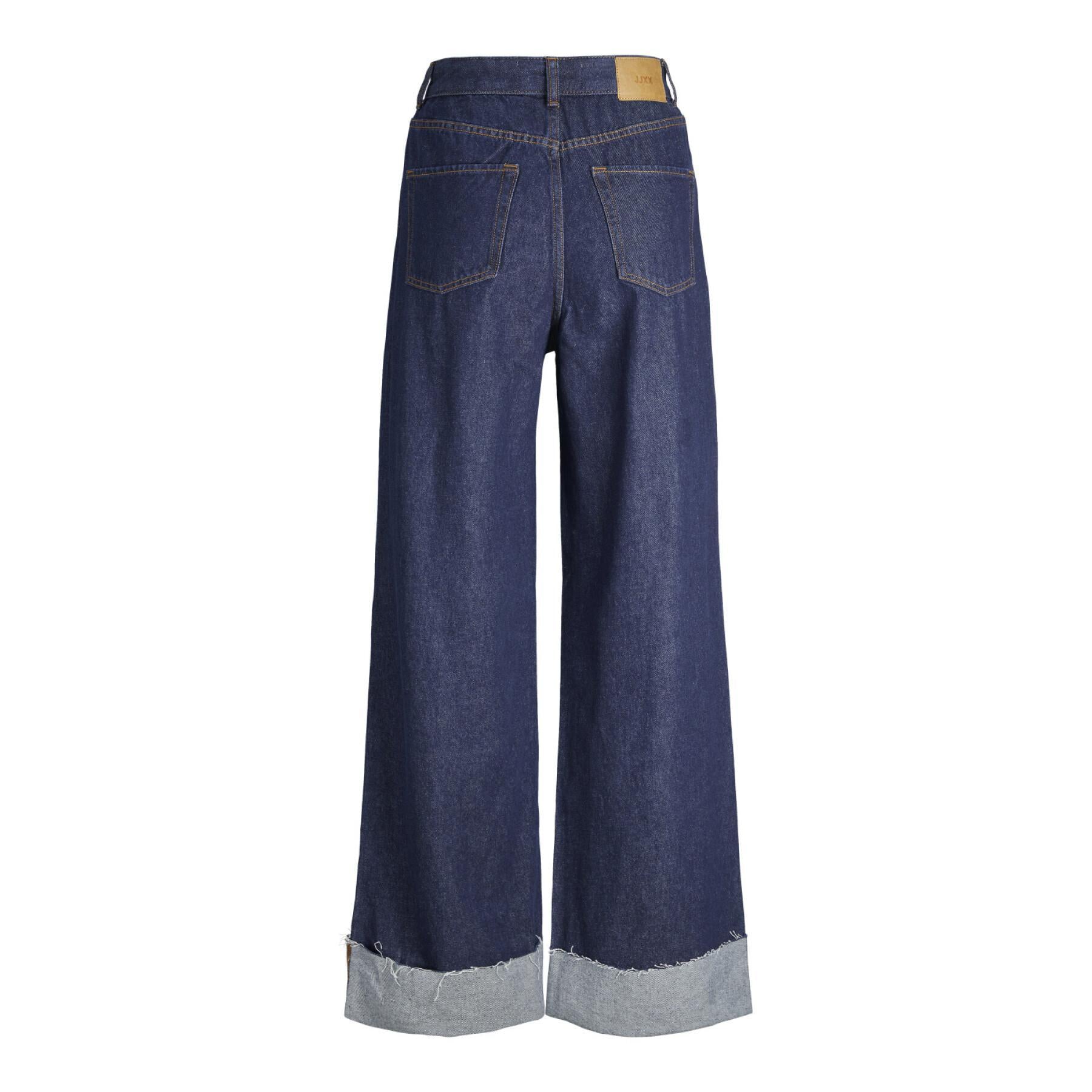 Jjxx jeans vita alta con gamba larga lavaggio blu