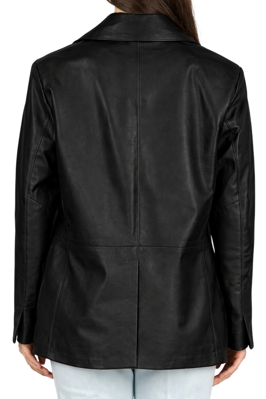 Vicolo giacca blazer donna in pelle nero TAB0178 NERO VICOLO 