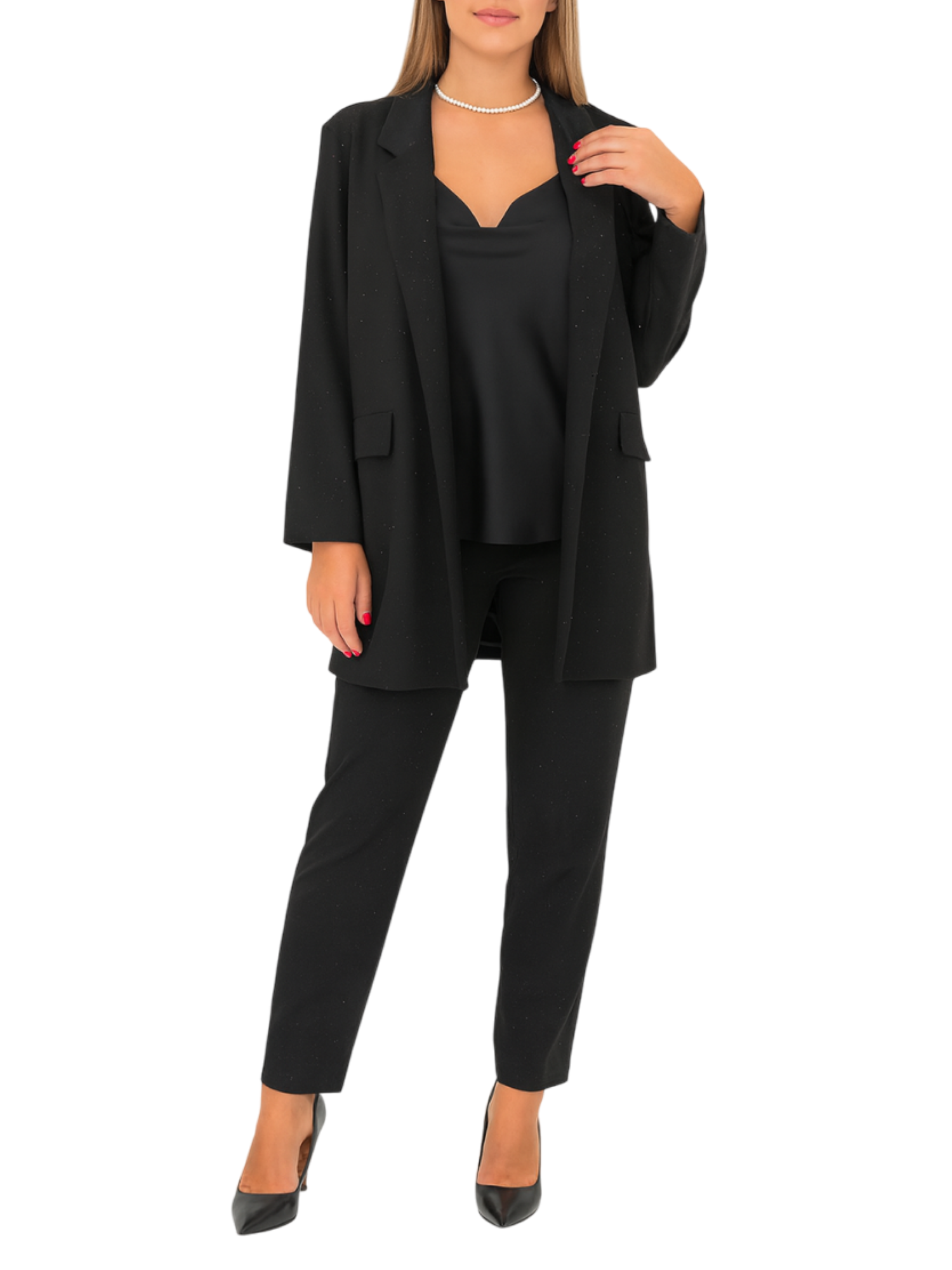 Lola by Sandro Ferrone giacca blazer con strass nero L12YBFVIVALDI NERO-NERO Lola BY S.FERRONE 