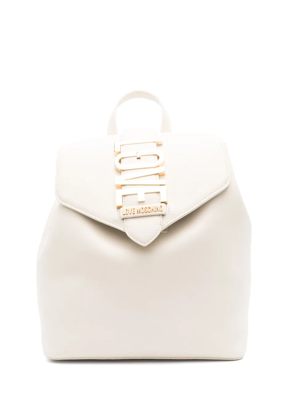Love Moschino zaino in ecopelle martellata con placca logo avorio JC4229PP0M-KC0 110 MOSCHINO LOVE 